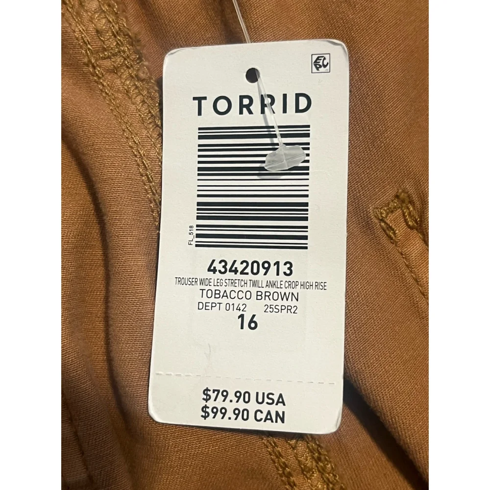 Torrid Brown Wide Leg Trousers Womens Size 16 NWT - Picture 8 of 12